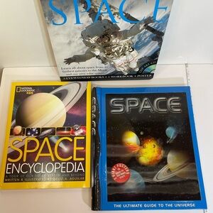 Space Related Science Books Set Of 3 Early 2000’s Y2K See Photo & Description